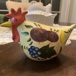 Hand painted ceramic rooster